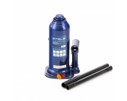 Домкрат гидравлический бутылочный, 5 т, h подъема 207-404 мм, в пластиковом кейсе Stels