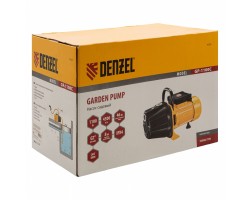 Садовый поверхностный насос GP1100C, 1100 Вт, 4500 л/ч, подъем 46 м, чугун Denzel-foto8