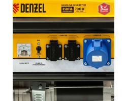 Генератор бензиновый GE 8900, 8.5 кВт, 220 В/50 Гц, 25 л, ручной старт Denzel-foto15