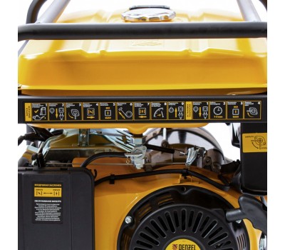 Генератор бензиновый GE 8900, 8.5 кВт, 220 В/50 Гц, 25 л, ручной старт Denzel