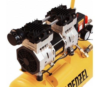 Компрессор DLS950/24 безмаслянный малошумный 950 Вт, 165 л/мин, ресивер 24 л Denzel