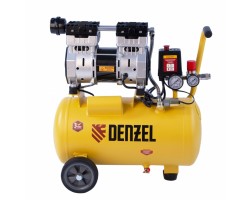 Компрессор DLS950/24 безмаслянный малошумный 950 Вт, 165 л/мин, ресивер 24 л Denzel-foto3