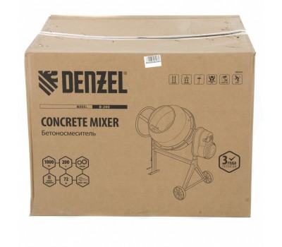 Бетоносмеситель B-200, 1000 Вт, 200 л Denzel