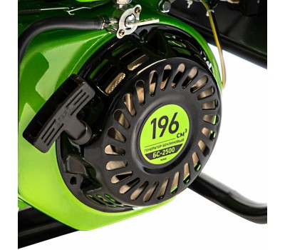 Генератор бензиновый БС-2500, 2.2 кВт, 230В, четырехтактный, 15 л, ручной стартер Сибртех