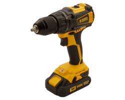 Дрель-шуруповерт аккумуляторная с бесщеточным двигателем BLDL-IB-18-02, Li-Ion, 18 В, 1.5 А/ч, 2 аккумулятора Denzel