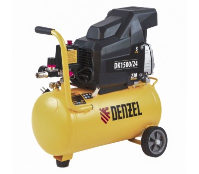 Компрессор воздушный DK1500/24, Х-PRO 1.5 кВт, 230 л/мин, 24 л Denzel