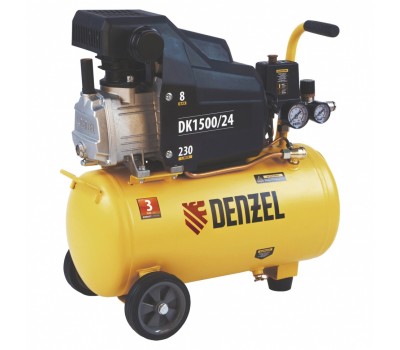 Компрессор воздушный DK1500/24, Х-PRO 1.5 кВт, 230 л/мин, 24 л Denzel