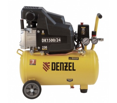 Компрессор воздушный DK1500/24, Х-PRO 1.5 кВт, 230 л/мин, 24 л Denzel