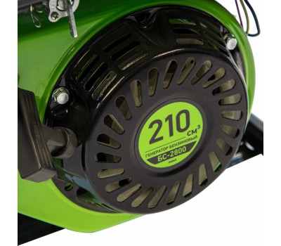 Генератор бензиновый БС-2800, 2.5 кВт, 230В, четырехтактный, 15 л, ручной стартер Сибртех