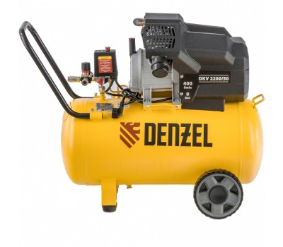 Компрессор воздушный DKV2200/50, Х-PRO 2.2 кВт, 400 л/мин, 50 л Denzel