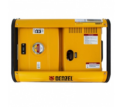 Генератор дизельный DD6300Е, 5.0 кВт, 220 В/50 Гц, 15 л, электростартер Denzel