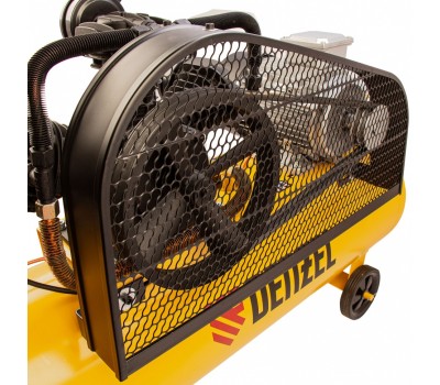 Компрессор воздушный BCW3000-T/100, ременный привод, 3.0 кВт, 100 литров, 520 л/мин Denzel