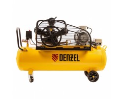 Компрессор воздушный BCW3000-T/100, ременный привод, 3.0 кВт, 100 литров, 520 л/мин Denzel-foto4