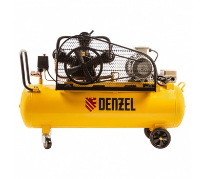 Компрессор воздушный BCW3000-T/100, ременный привод, 3.0 кВт, 100 литров, 520 л/мин Denzel