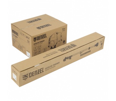 Триммер бензиновый DT 52S, 52 см3, 3 л. с, разъемная штанга, состоит из 2 частей Denzel