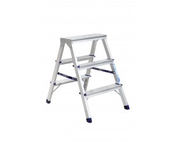 Стремянка Алюмет 3 ступени двухсторонняя алюминиевая