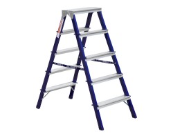 Стремянка Алюмет 5 ступеней двухсторонняя стальная