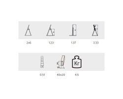 Стремянка Алюмет 6 ступеней двухсторонняя алюминиевая-foto2