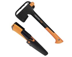 Набор FISKARS топор X10 + универсальный нож с точилкой
