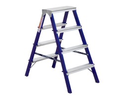 Стремянка Алюмет 4 ступени двухсторонняя стальная