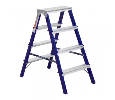 Стремянка Алюмет 4 ступени двухсторонняя стальная
