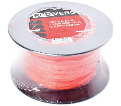 Леска для триммера RedVerg d 2,4мм (90м) квадратная зубчатая