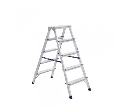 Стремянка Алюмет 5 ступеней двухсторонняя алюминиевая