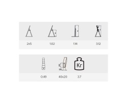 Стремянка Алюмет 5 ступеней двухсторонняя алюминиевая-foto2