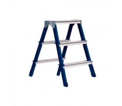 Стремянка Алюмет 3 ступени стальная двухсторонняя
