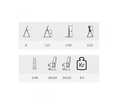 Стремянка Алюмет 6 ступеней стальная оцинкованная