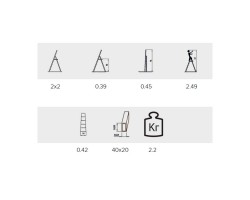 Стремянка Алюмет 2 ступени стальная двухсторонняя-foto2