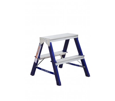 Стремянка Алюмет 2 ступени стальная двухсторонняя
