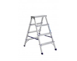 Двухсторонняя стремянка алюминиевая 7204 Алюмет