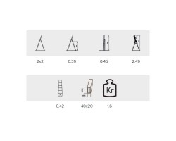 Стремянка Алюмет 2 ступени двусторонняя алюминиевая (7202)-foto2