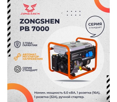 Бензиновый генератор Zongshen PB 7000