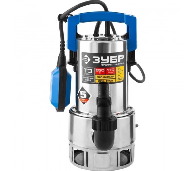 Насос дренажный Зубр НПГ-Т3-550-С серия ПРОФЕССИОНАЛ