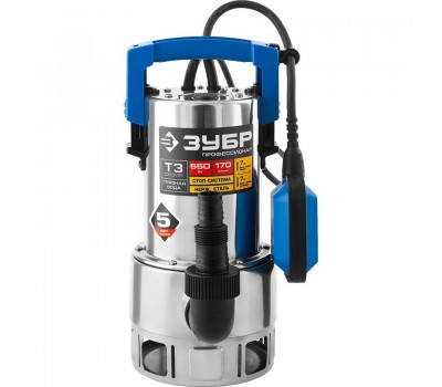 Насос дренажный Зубр НПГ-Т3-550-С серия ПРОФЕССИОНАЛ