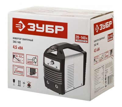 Сварочный инвертор ММА Зубр ЗАС-140 серия МАСТЕР