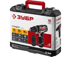 Дрель-шуруповерт 2 АКБ Зубр ДШЛ-121 КН серия СТАНДАРТ-foto14