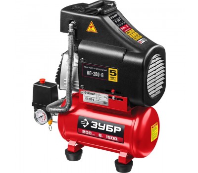 Компрессор воздушный ЗУБР КП-200-6