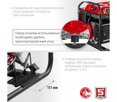 Генератор бензиновый ЗУБР СБА-5500