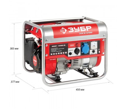 Генератор бензиновый ЗУБР ЗЭСБ-1200 серия МАСТЕР