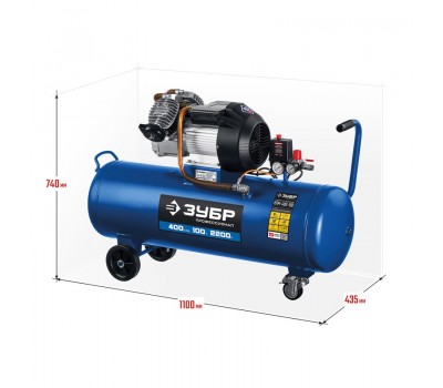 Компрессор воздушный ЗУБР КПМ-400-100