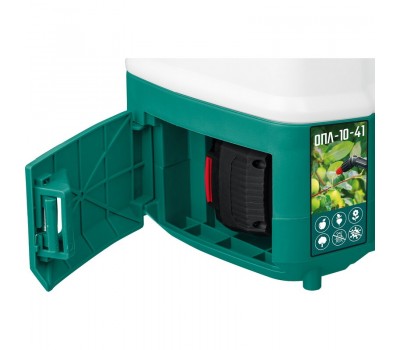 Аккумуляторный опрыскиватель (10 л бак; 1 АКБ 4Ач) Зубр ОПЛ-10-41