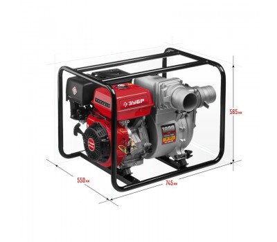 Мотопомпа бензиновая Зубр МПГ-1800-100 серия МАСТЕР