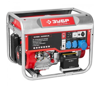 Генератор бензиновый Зубр ЗЭСБ-6200-ЭА серия МАСТЕР