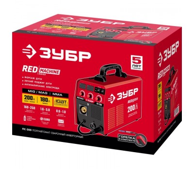 Полуавтомат сварочный инверторный ЗУБР ПС-200 серия МАСТЕР