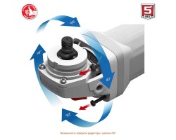 Угловая шлифмашина с регулировкой оборотов ЗУБР УШМ-125-1200 ЭМ3 серия МАСТЕР-foto7