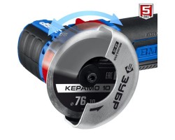 Аккумуляторная угловая шлифовальная машина 12В без АКБ Зубр AB-76-foto8