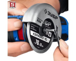 Аккумуляторная угловая шлифовальная машина 12В без АКБ Зубр AB-76-foto9